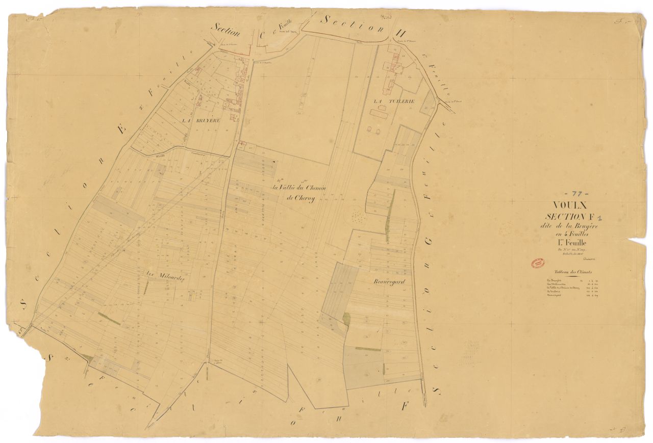 Section F dite de la Bruy�re, en 4 feuilles, 1ere feuille