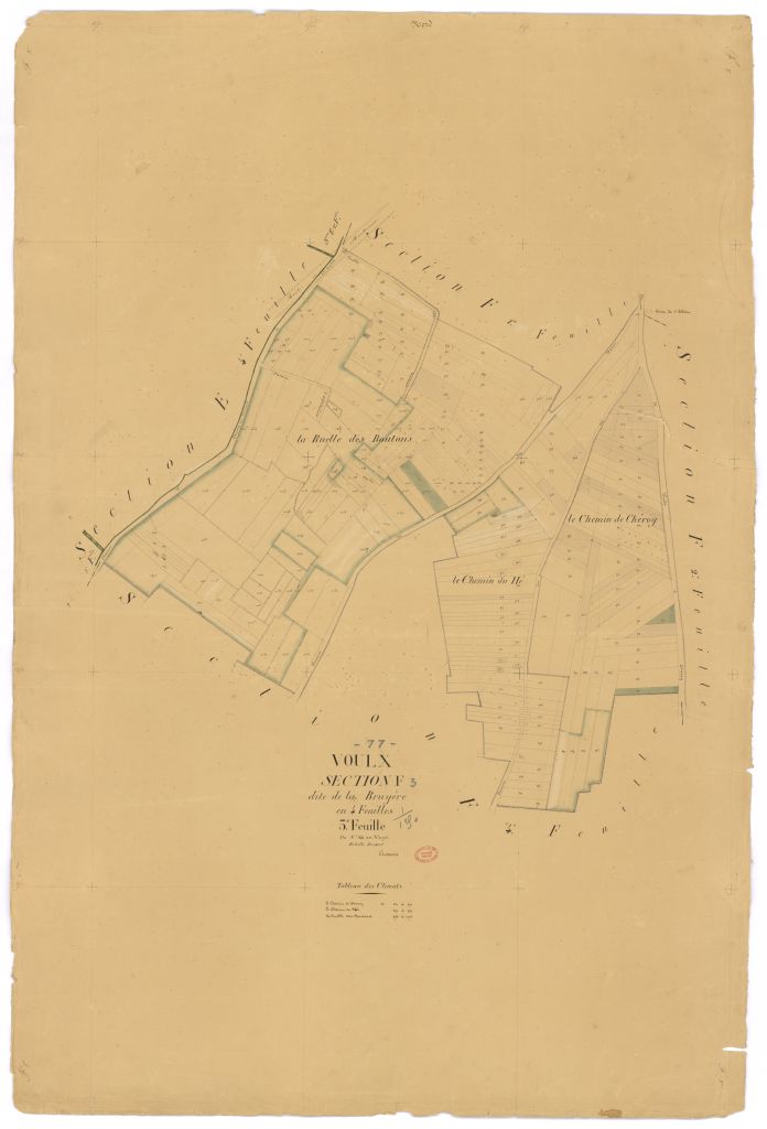 Section F dite de la Bruy�re, en 4 feuilles, 3eme feuille