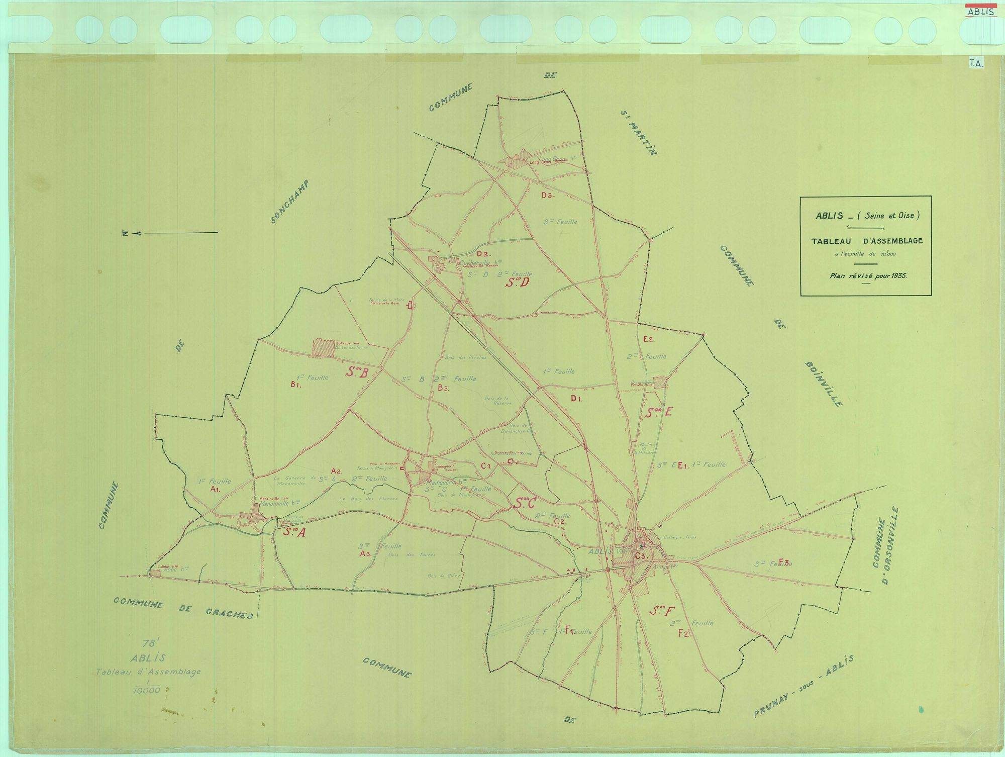 Ablis - Plans du cadastre rénové