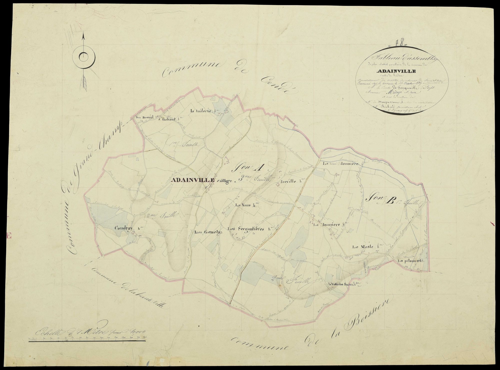 Adainville - Plans de l’Administration du cadastre
