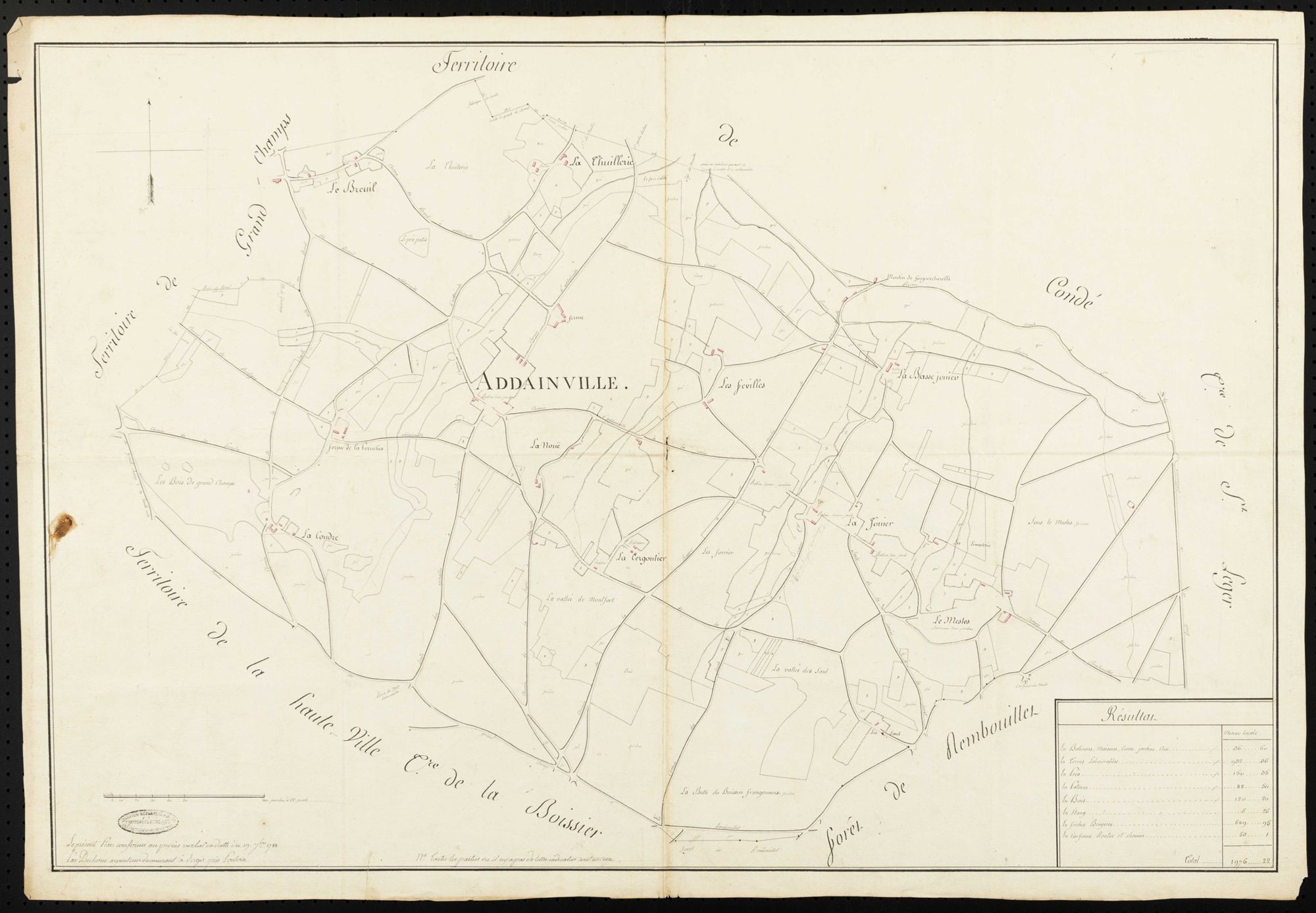 Adainville - Plan d'intendance de la paroisse d'Adainville