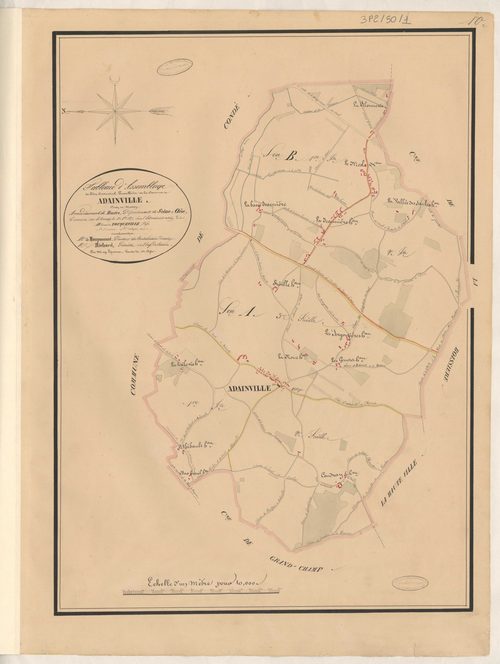 Adainville - Plans de la Préfecture de Seine-et-Oise
