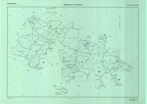 Adainville - Plans du cadastre remembré