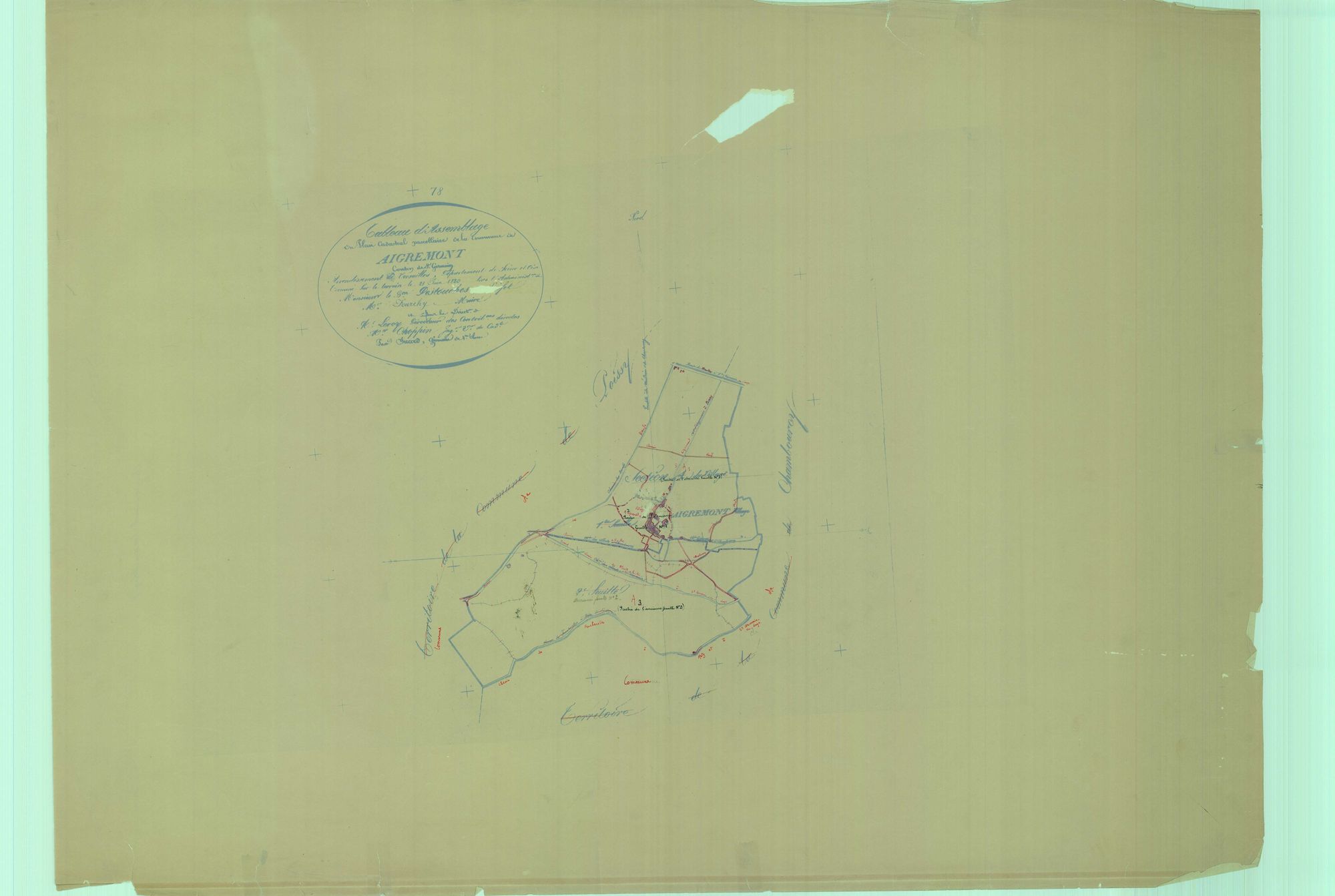 Aigremont - Plans du cadastre rénové