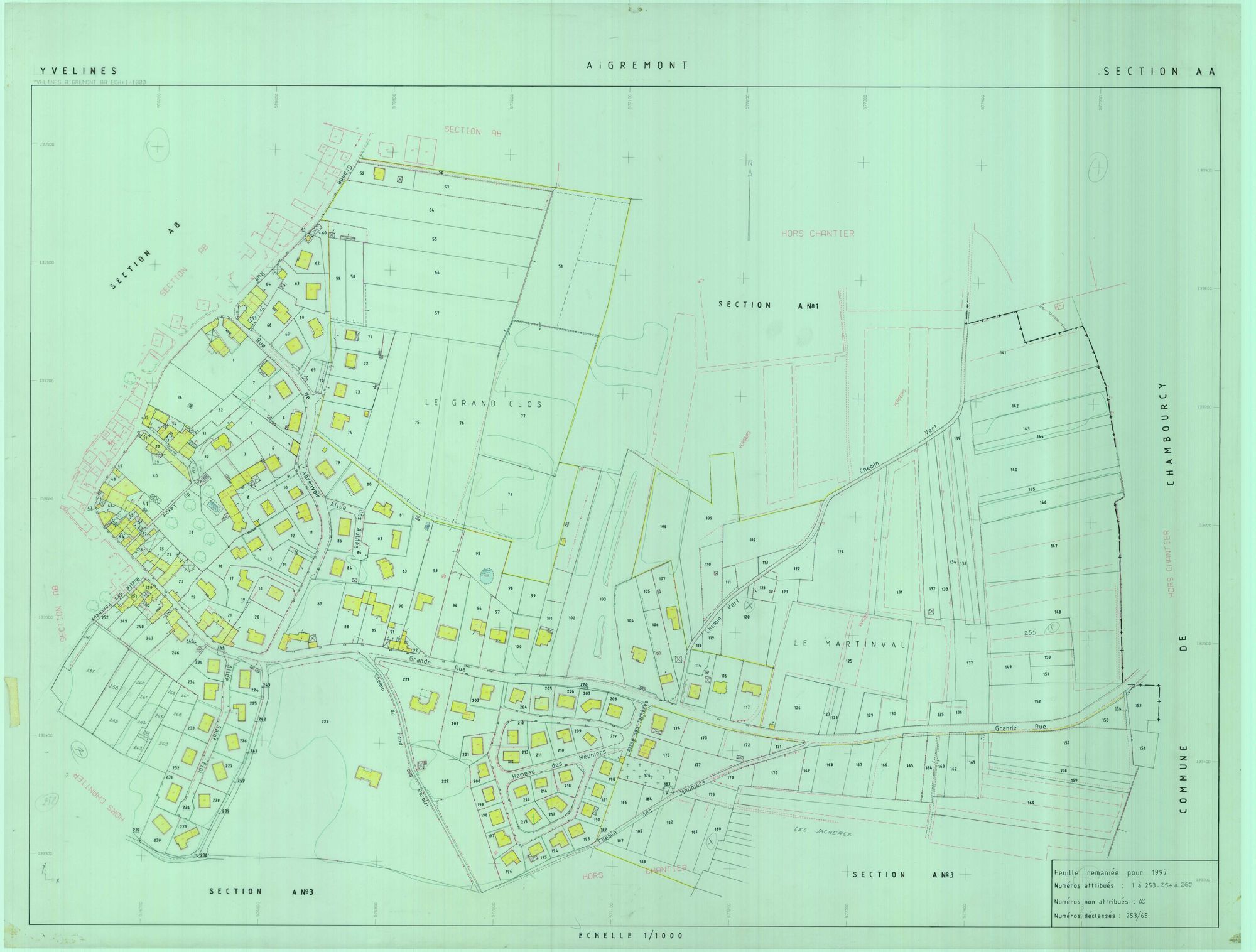 Aigremont - Plans du cadastre révisé
