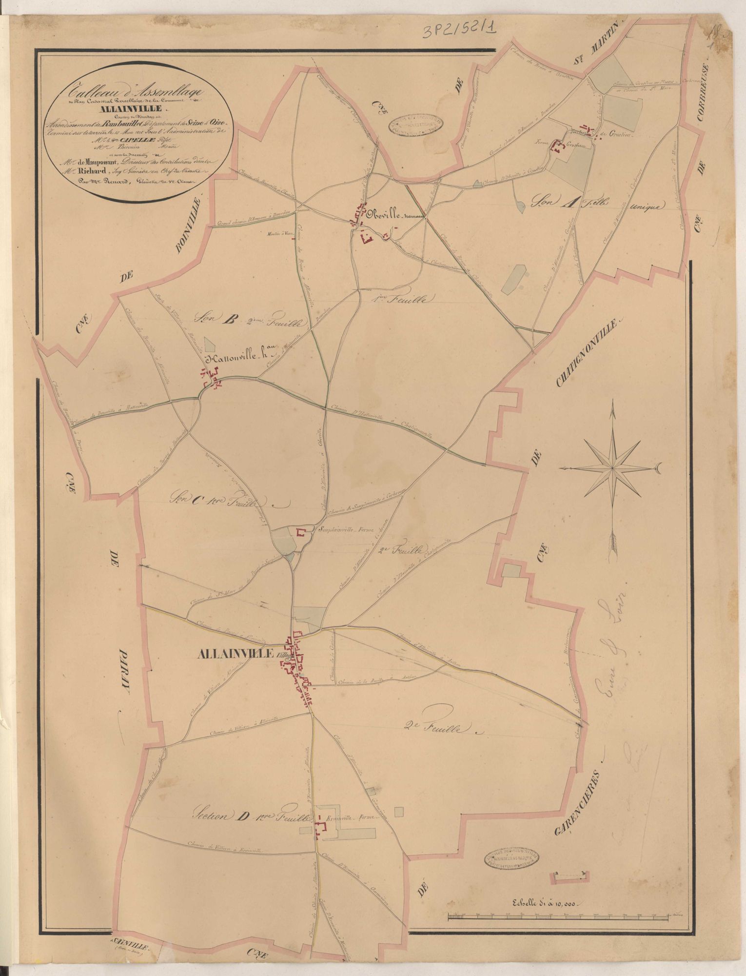 Allainville - Plans de la Préfecture de Seine-et-Oise