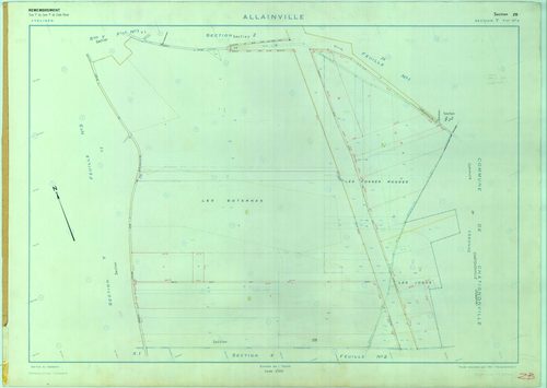 Allainville - Plans du cadastre remembré