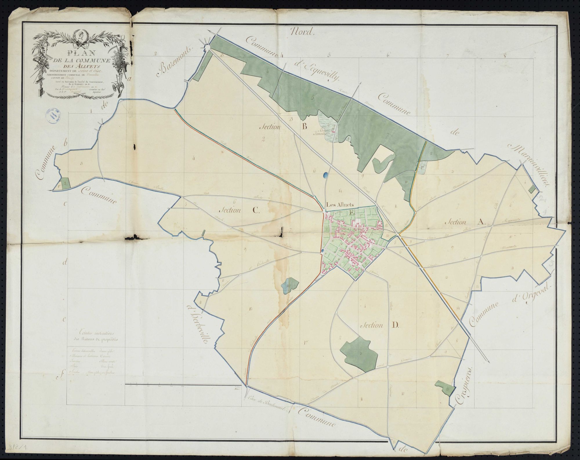 Les Alluets-le-Roi - Plan par masse de culture