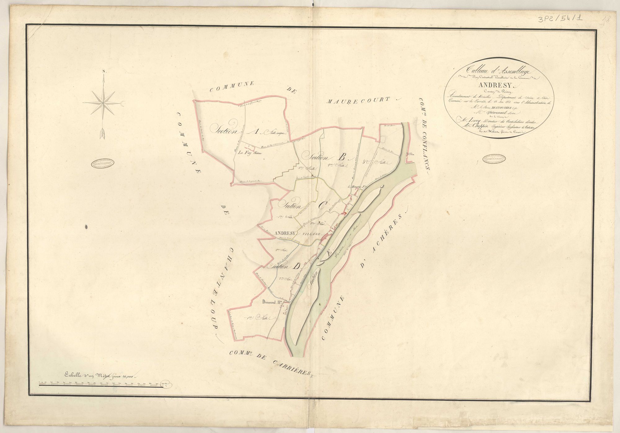 Andrésy - Plans de la Préfecture de Seine-et-Oise