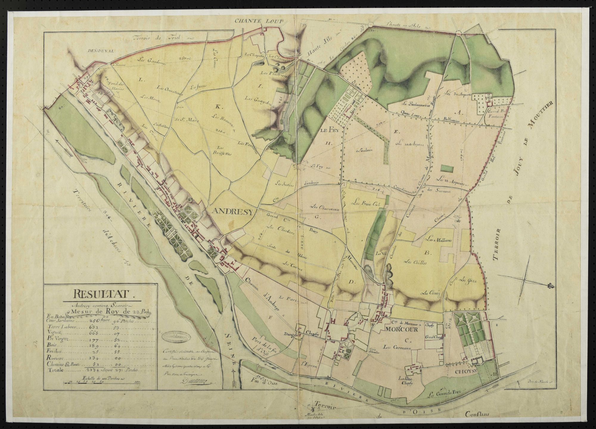 Andrésy - Plan d'intendance d'Andrésy et de Maurecourt