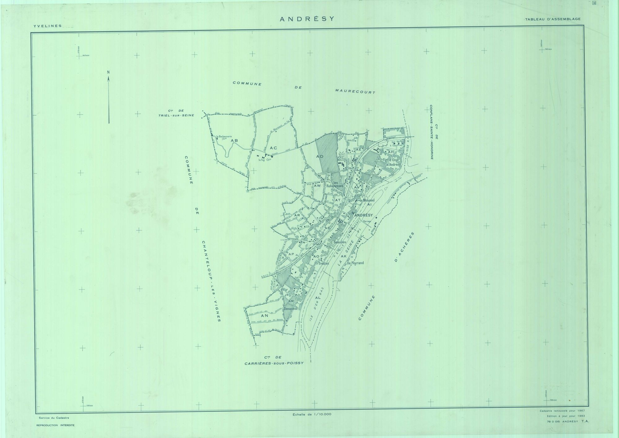 Andrésy - Plans du cadastre révisé