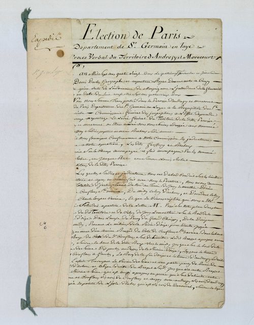 Andrésy - Procès-verbal d'arpentage du territoire de la paroisse d'Andrésy