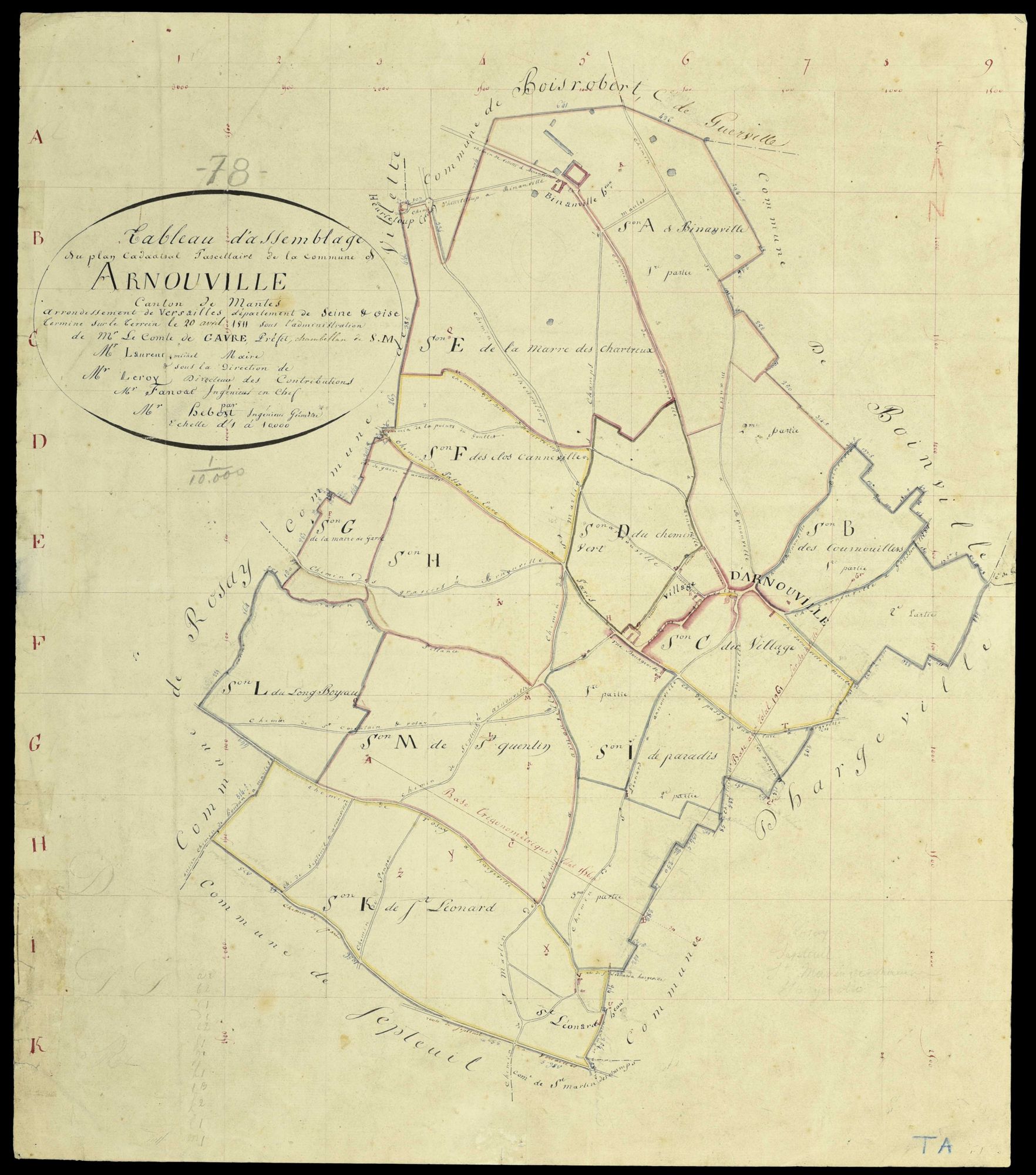 Arnouville-lès-Mantes - Plans de l’Administration du cadastre