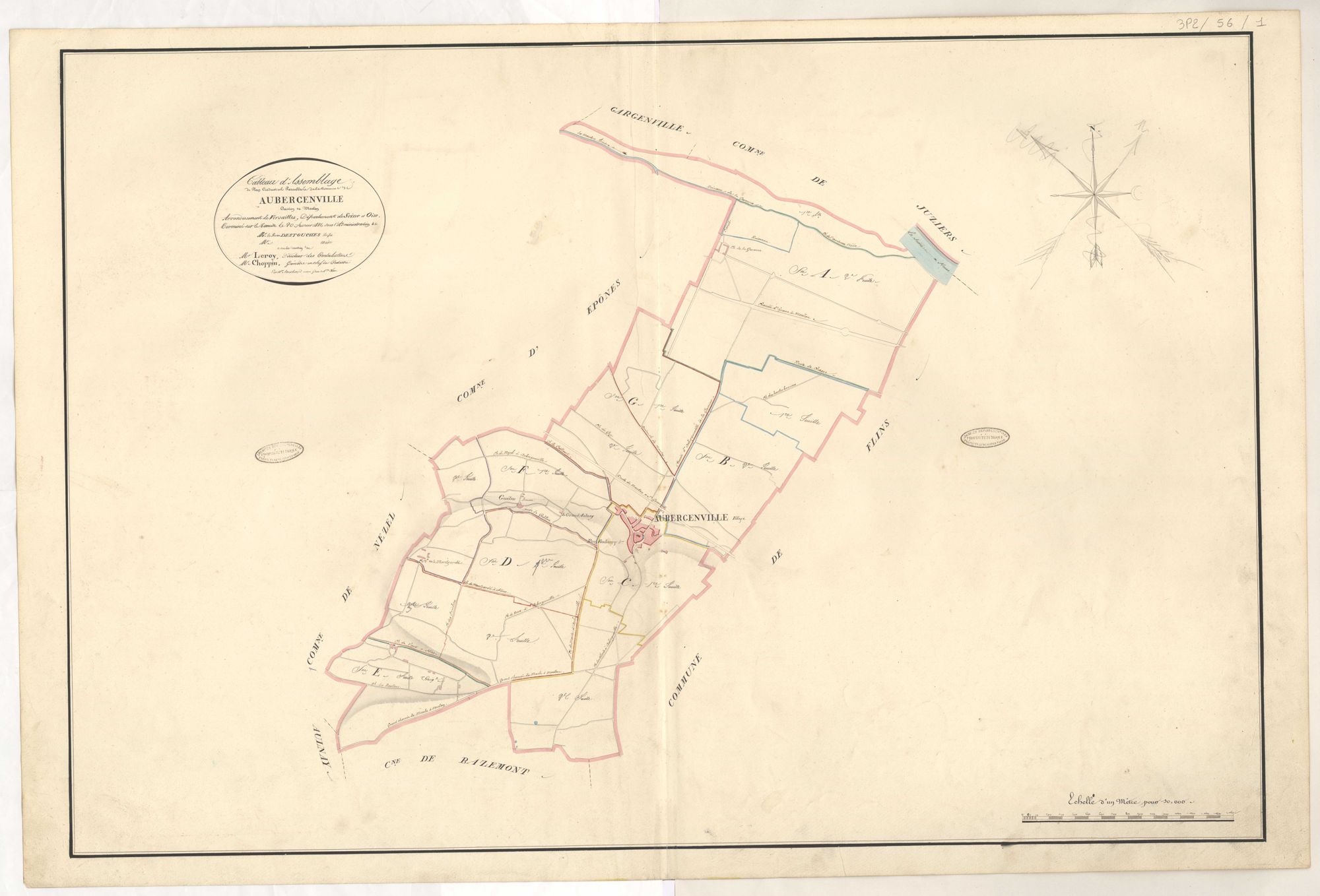 Aubergenville - Plans de la Préfecture de Seine-et-Oise