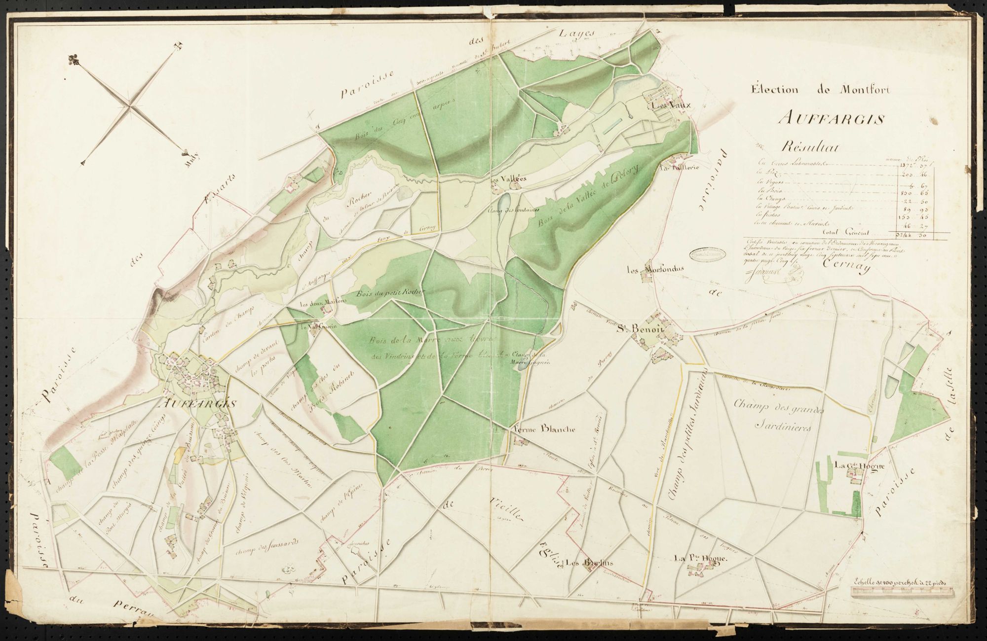 Auffargis - Plan d'intendance de la paroisse d'Auffargis