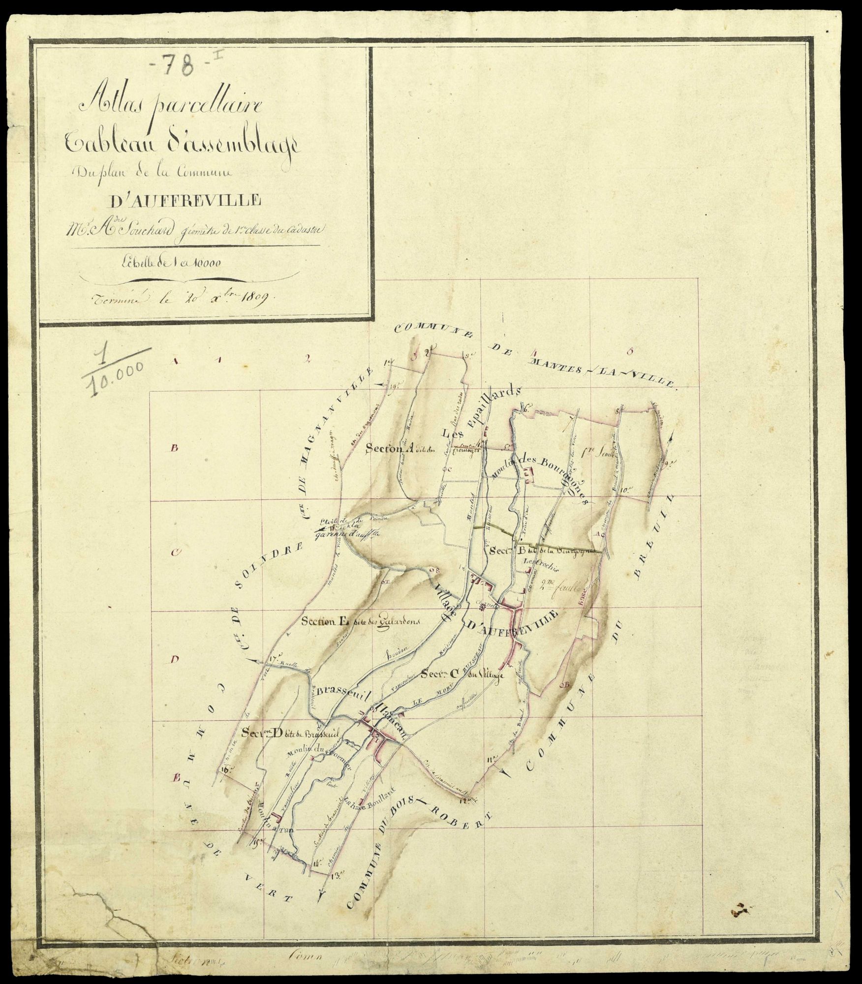 Auffreville-Brasseuil - Plans de l’Administration du cadastre