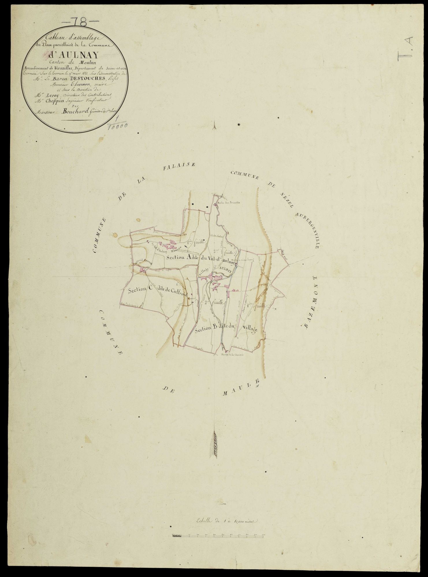 Aulnay-sur-Mauldre - Plans de l’Administration du cadastre