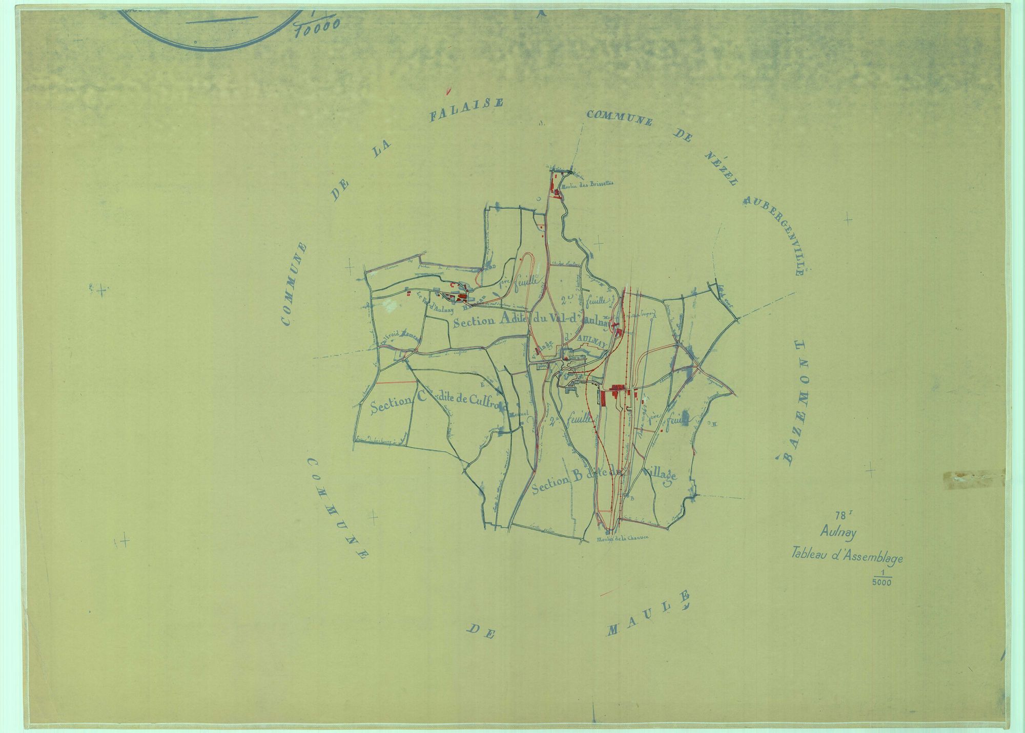 Aulnay-sur-Mauldre - Plans du cadastre rénové