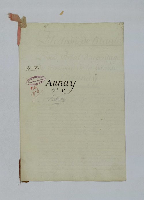 Aulnay-sur-Mauldre - Procès-verbal d'arpentage du territoire de la paroisse d'Aulnay-sur-Mauldre