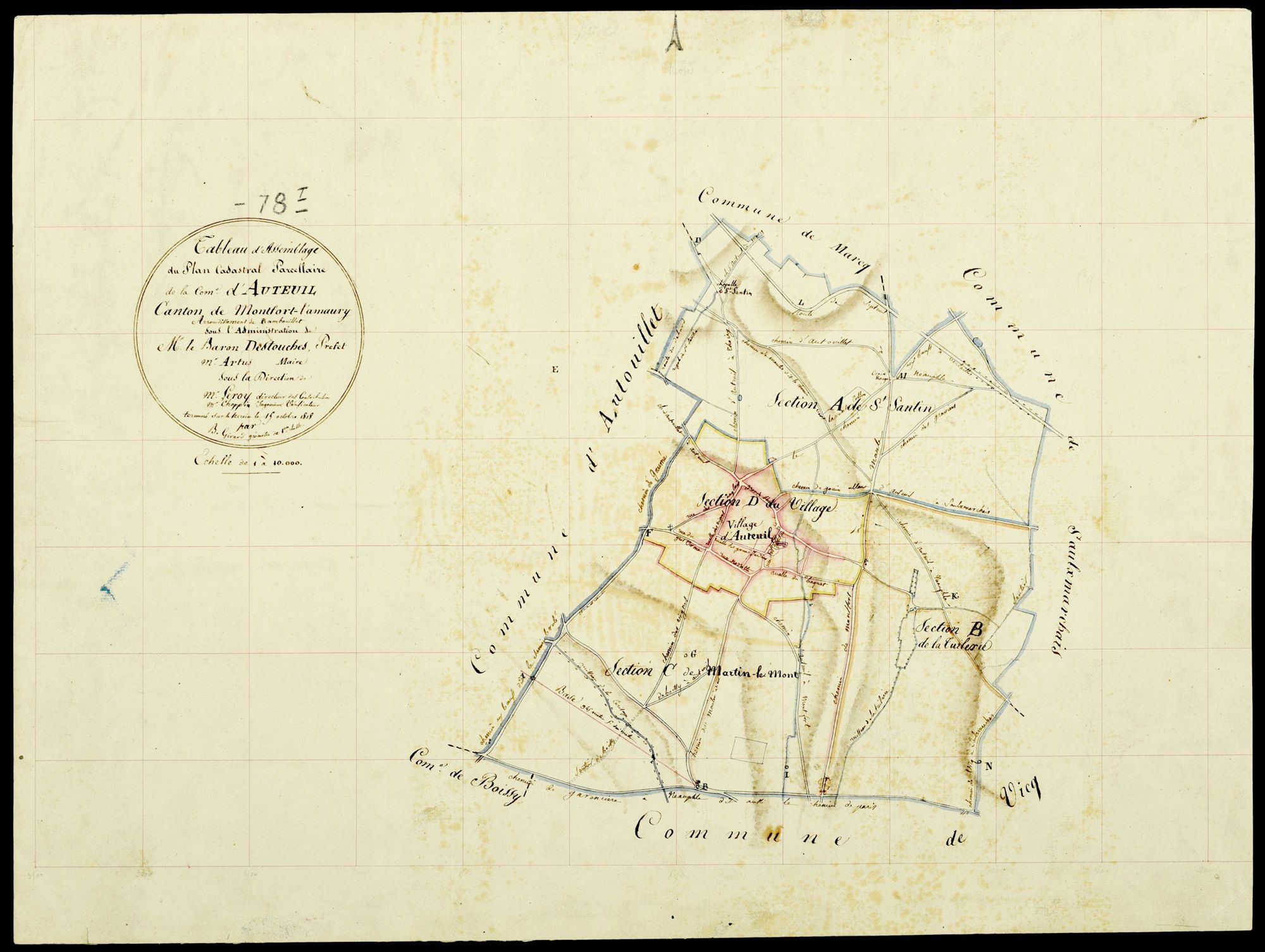 Auteuil - Plans de l’Administration du cadastre