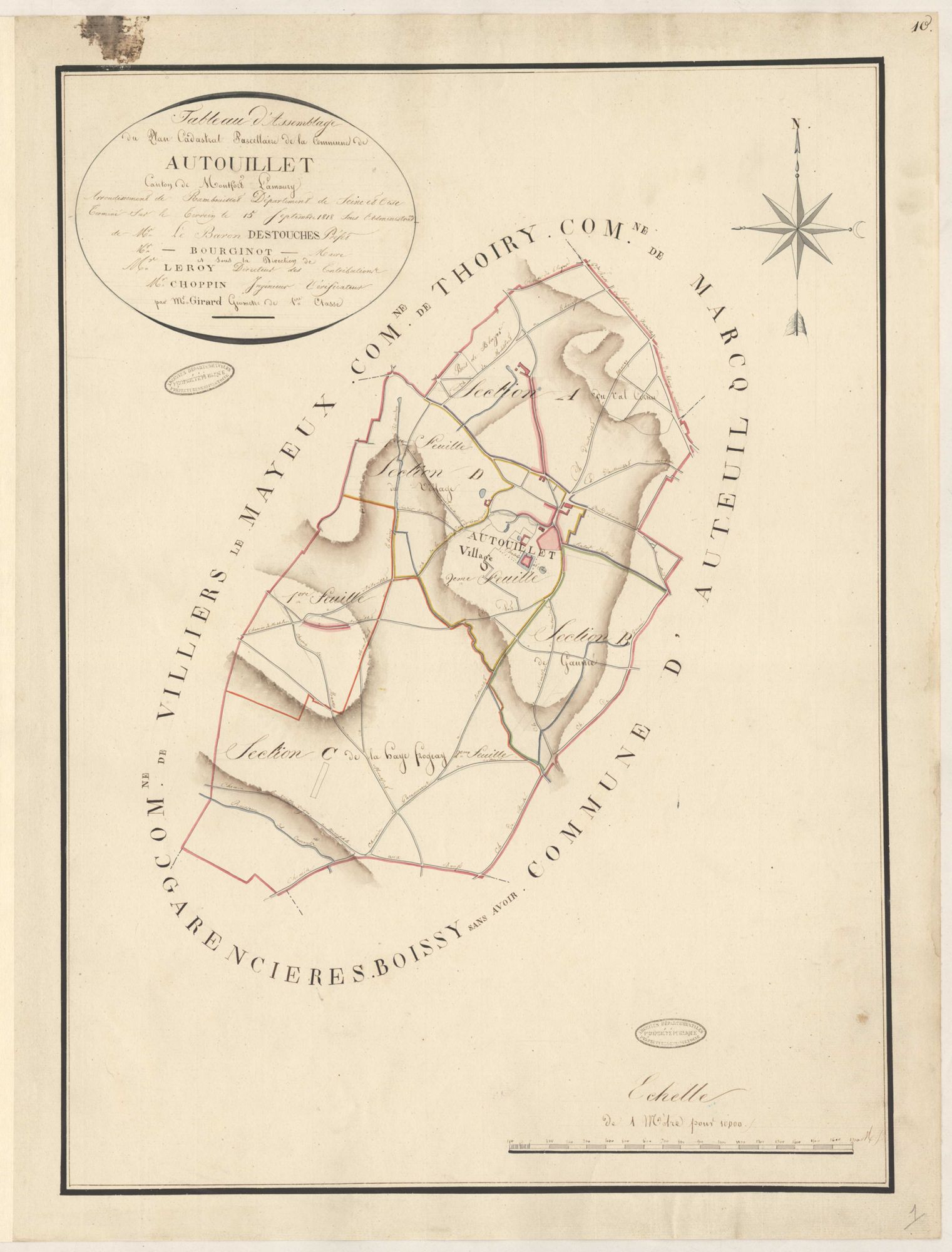 Autouillet - Plans de la Préfecture de Seine-et-Oise