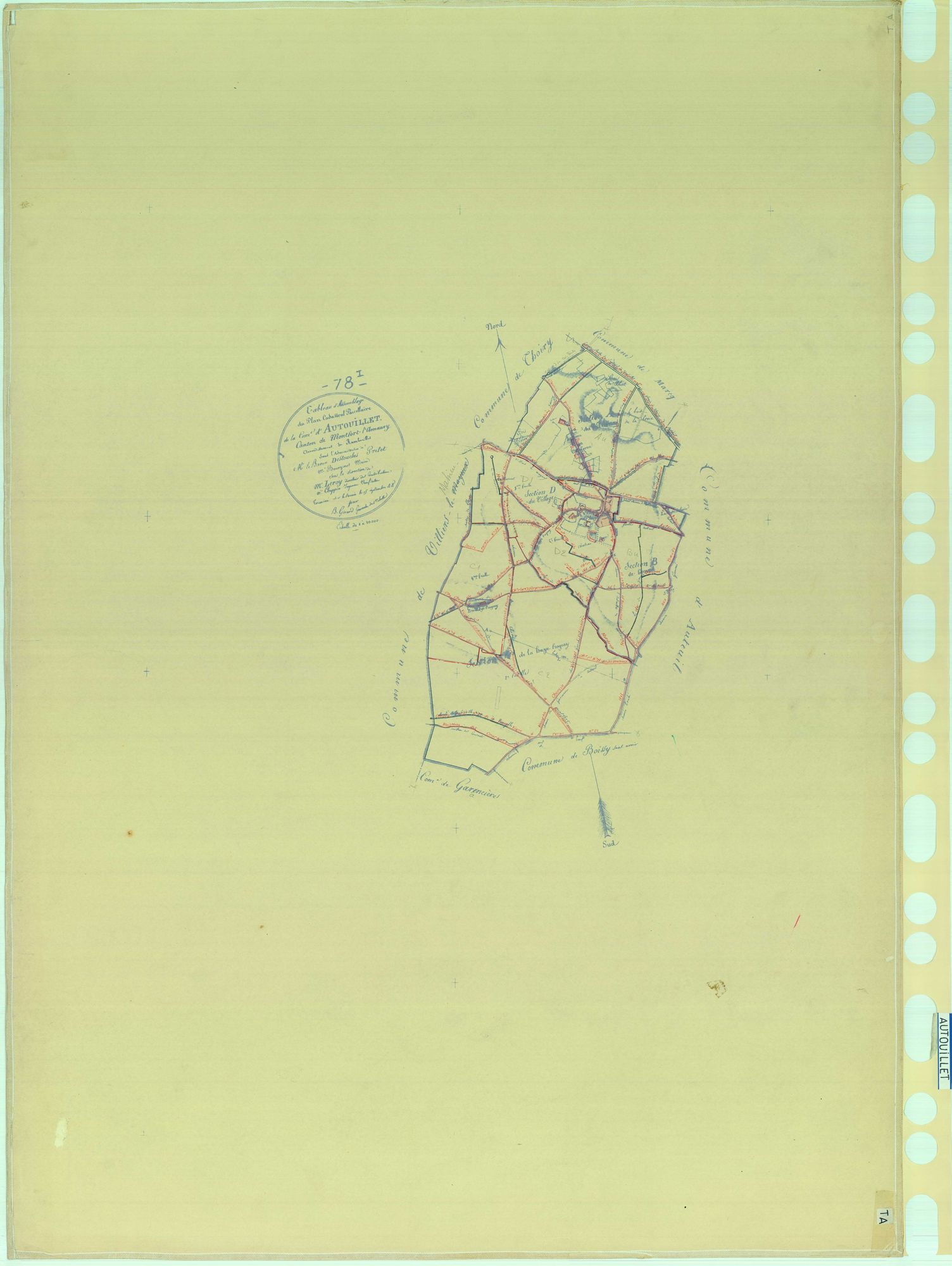 Autouillet - Plans du cadastre rénové