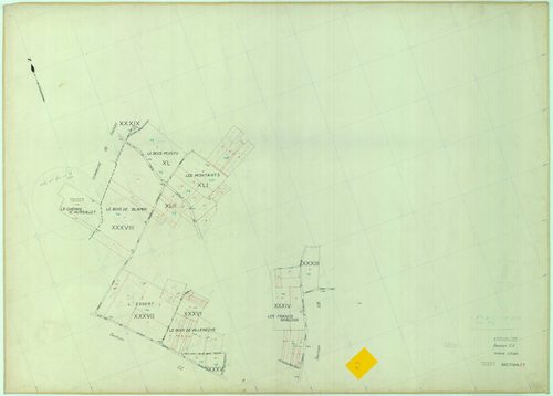 Autouillet - Plans du cadastre remembré