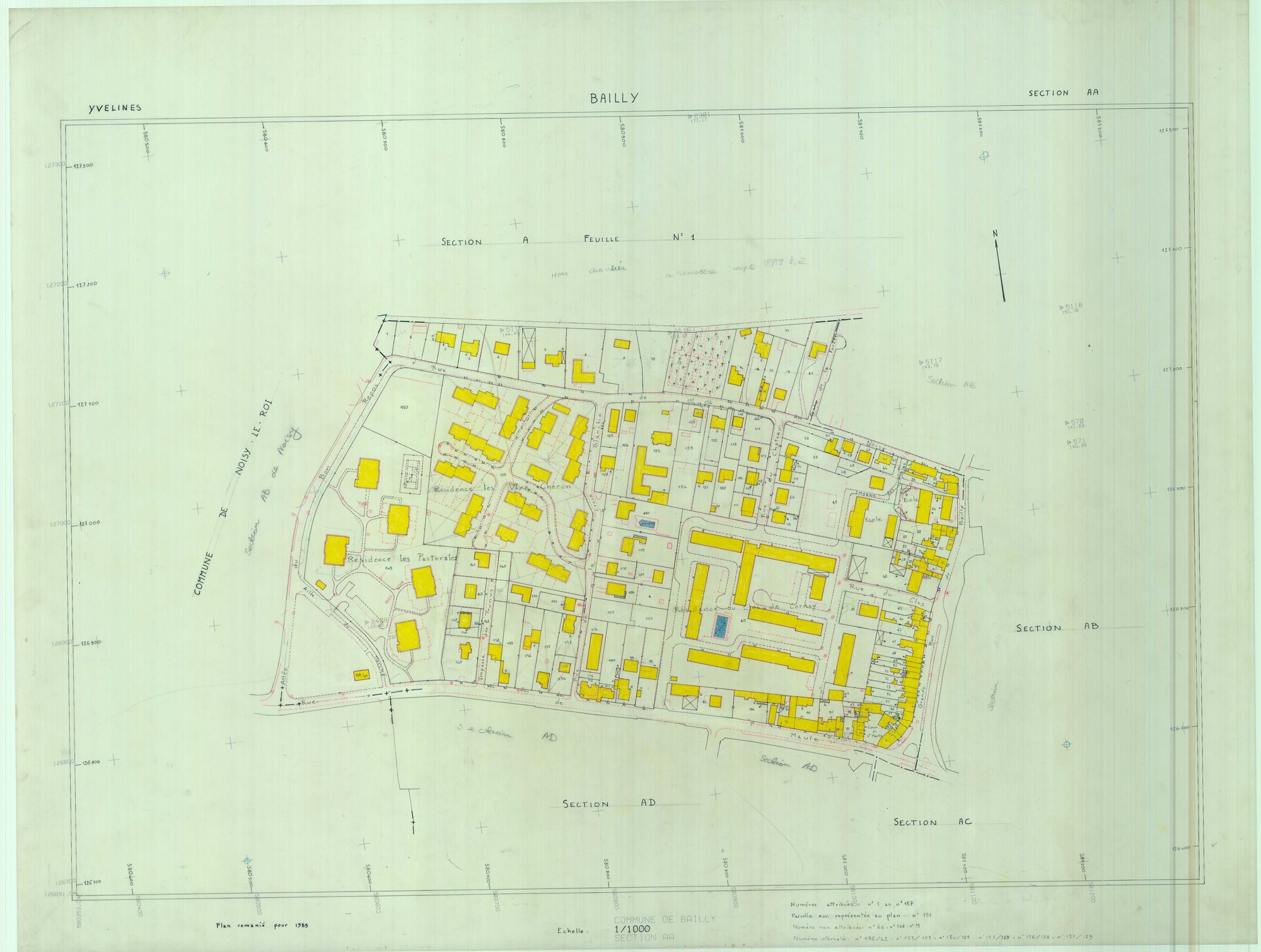 Bailly - Plans du cadastre révisé