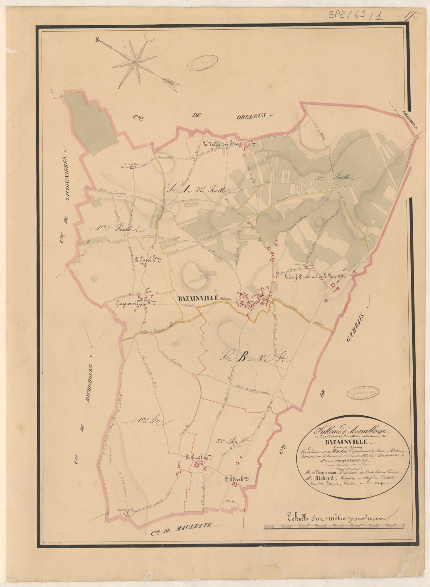 Bazainville - Plans de la Préfecture de Seine-et-Oise