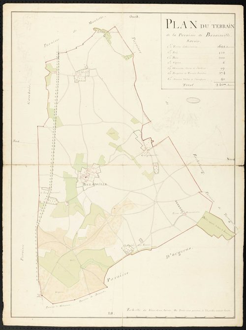 Bazainville - Plan d'intendance de la paroisse de Bazainville