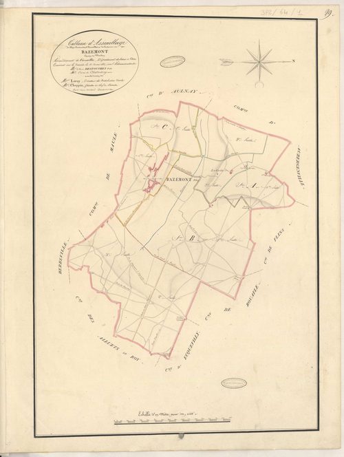 Bazemont - Plans de la Préfecture de Seine-et-Oise