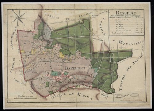 Bazemont - Plan d'intendance de la paroisse de Bazemont