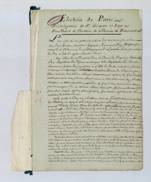 Bazemont - Procès-verbal d'arpentage du territoire de la paroisse de Bazemont