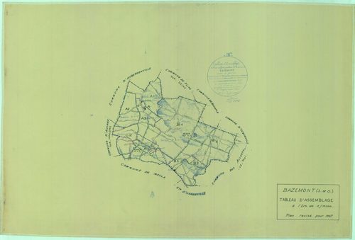 Bazemont - Plans du cadastre rénové