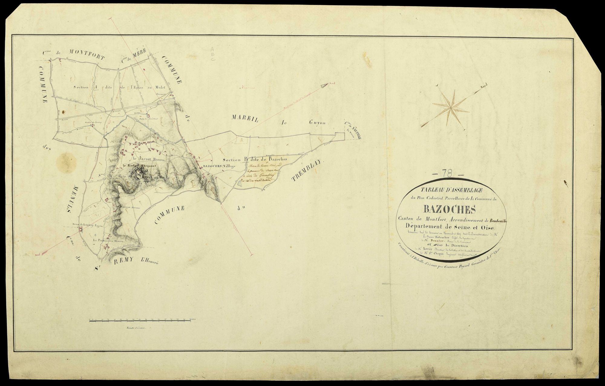Bazoches-sur-Guyonne - Plans de l’Administration du cadastre