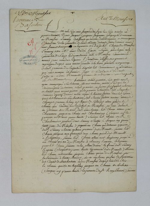Bazoches-sur-Guyonne - Procès-verbal d'arpentage du territoire de la paroisse de Bazoches-sur-Guyonne
