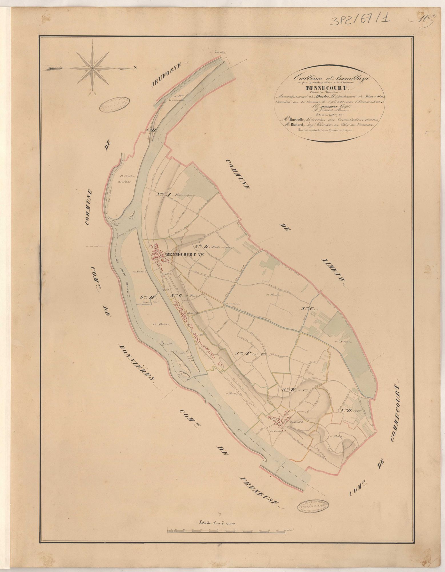 Bennecourt - Plans de la Préfecture de Seine-et-Oise