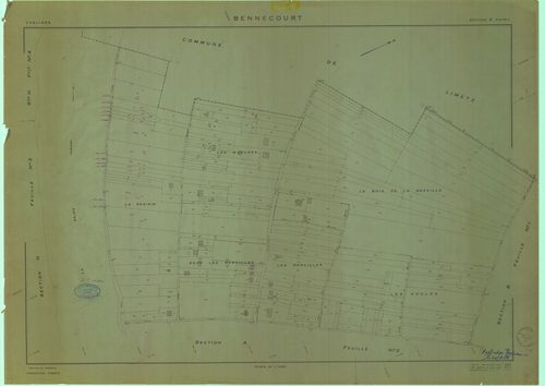 Bennecourt - Plans du cadastre rénové