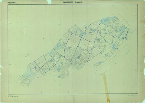Bennecourt - Plans du cadastre remembré