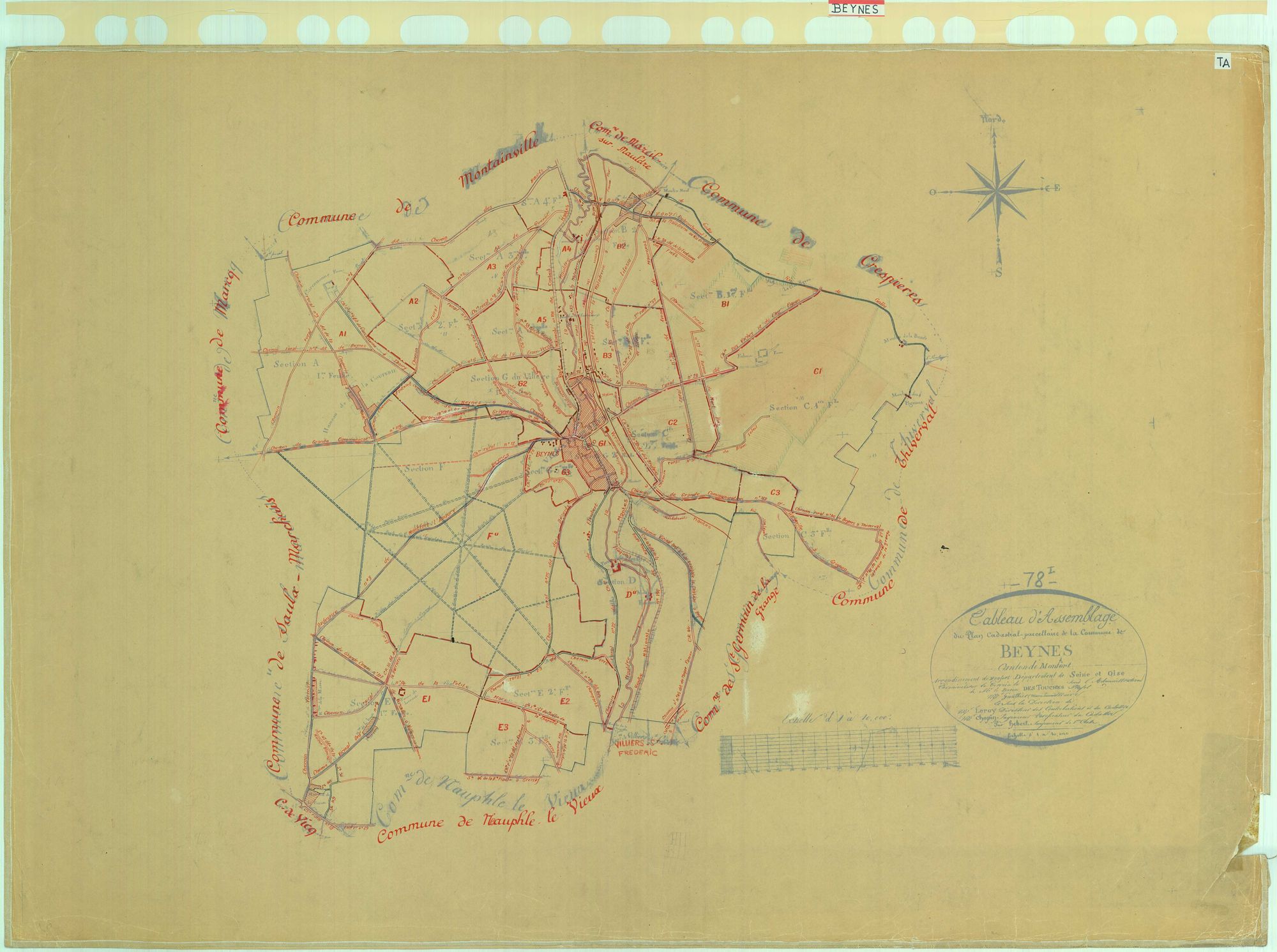 Beynes - Plans du cadastre rénové