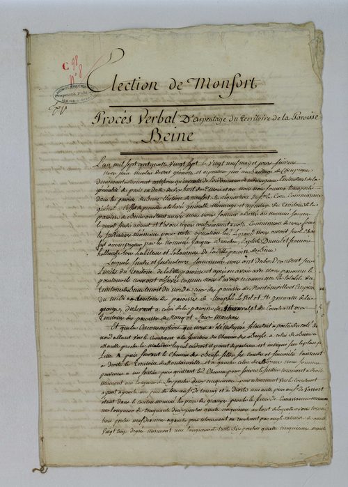 Beynes - Procès-verbal d'arpentage du territoire de la paroisse de Beynes