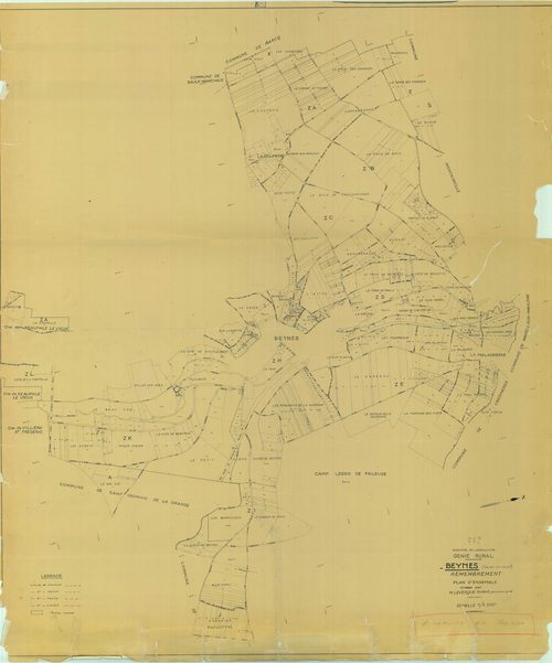Beynes - Plans du cadastre remembré