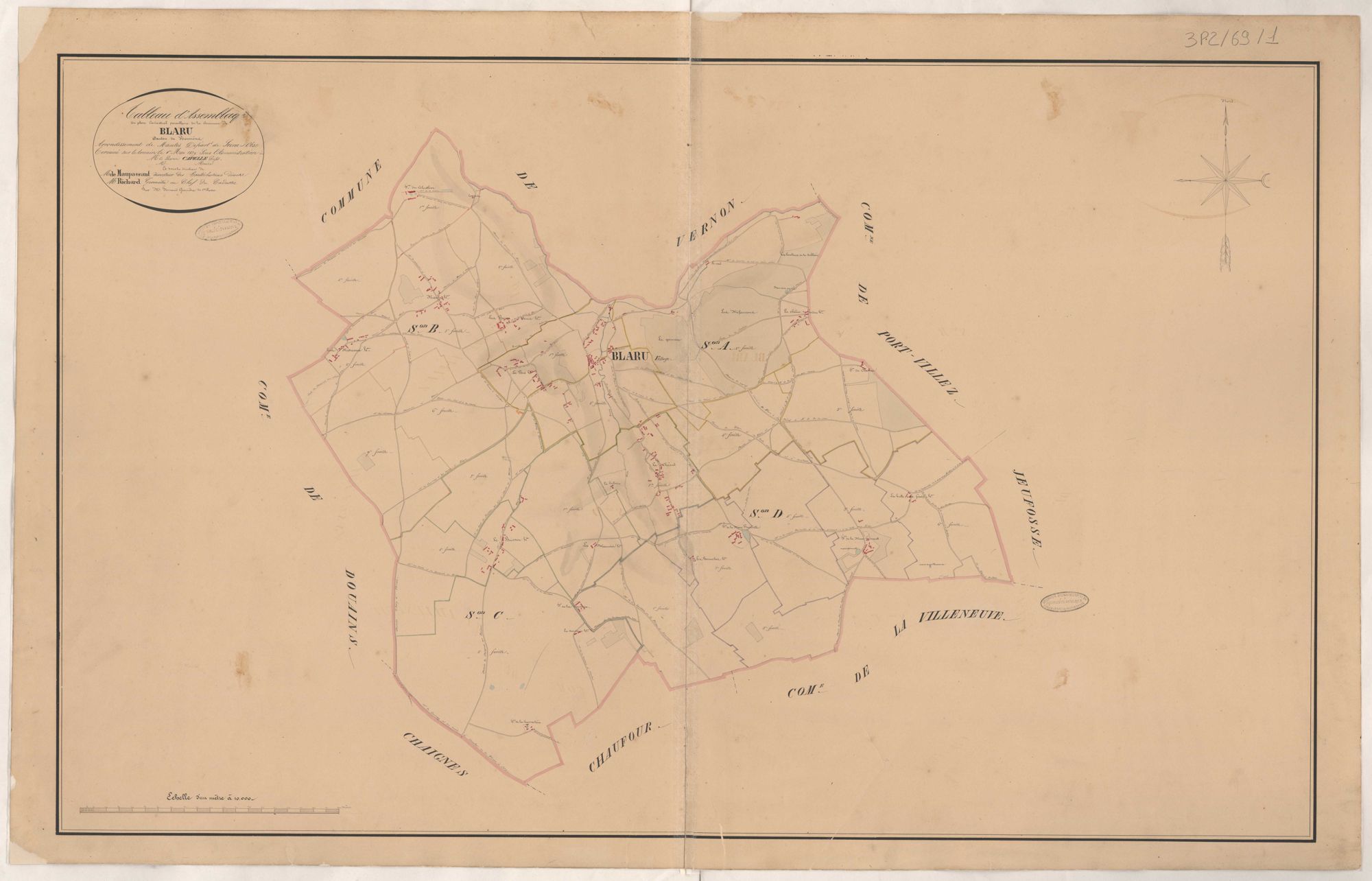 Blaru - Plans de la Préfecture de Seine-et-Oise
