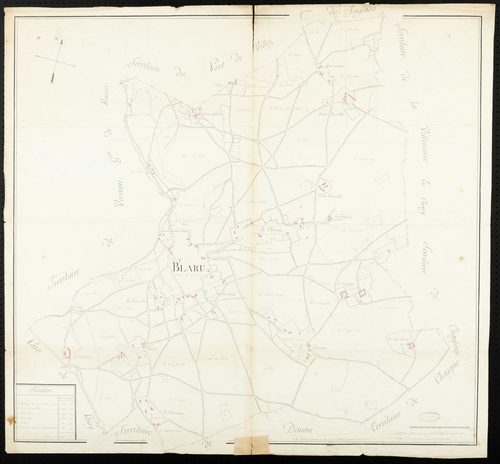Blaru - Plan d'intendance de la paroisse de Blaru