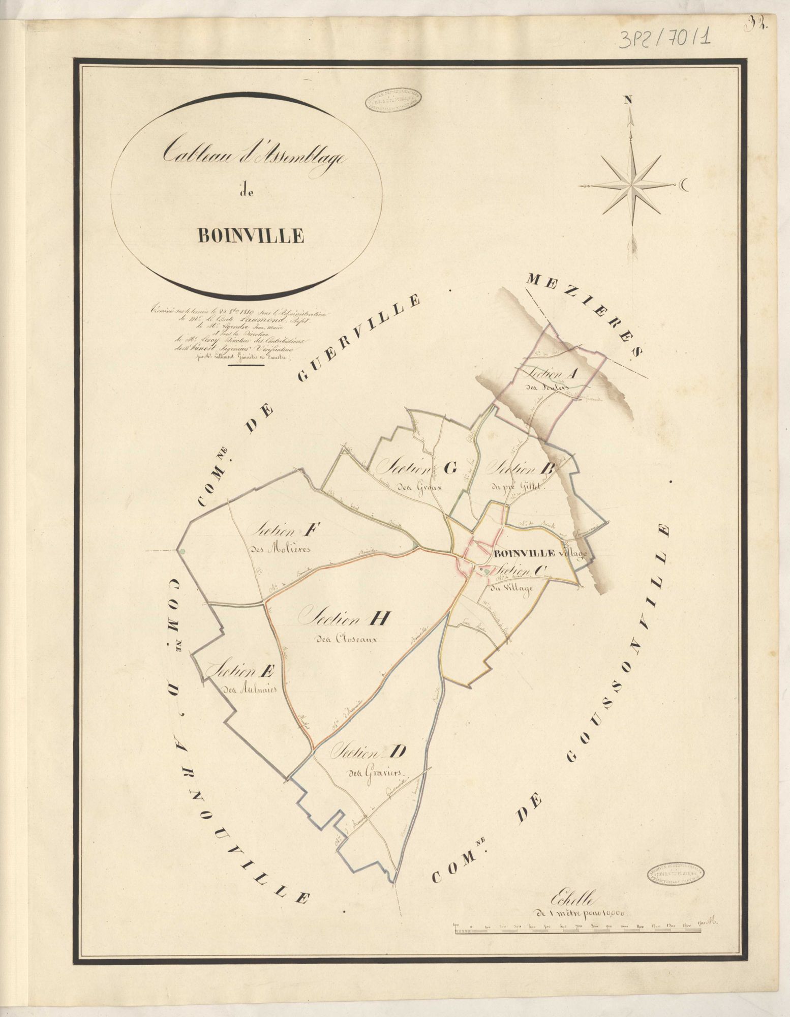Boinville-en-Mantois - Plans de la Préfecture de Seine-et-Oise
