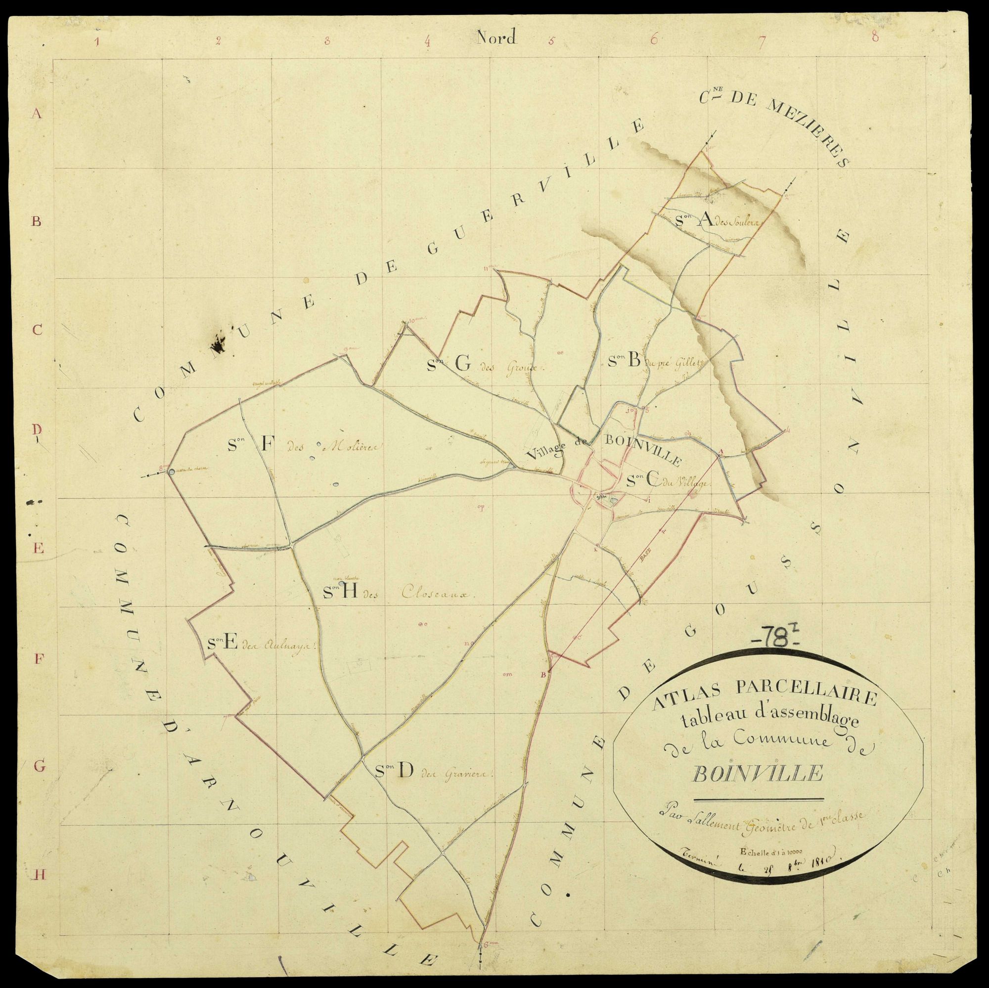 Boinville-en-Mantois - Plans de l’Administration du cadastre