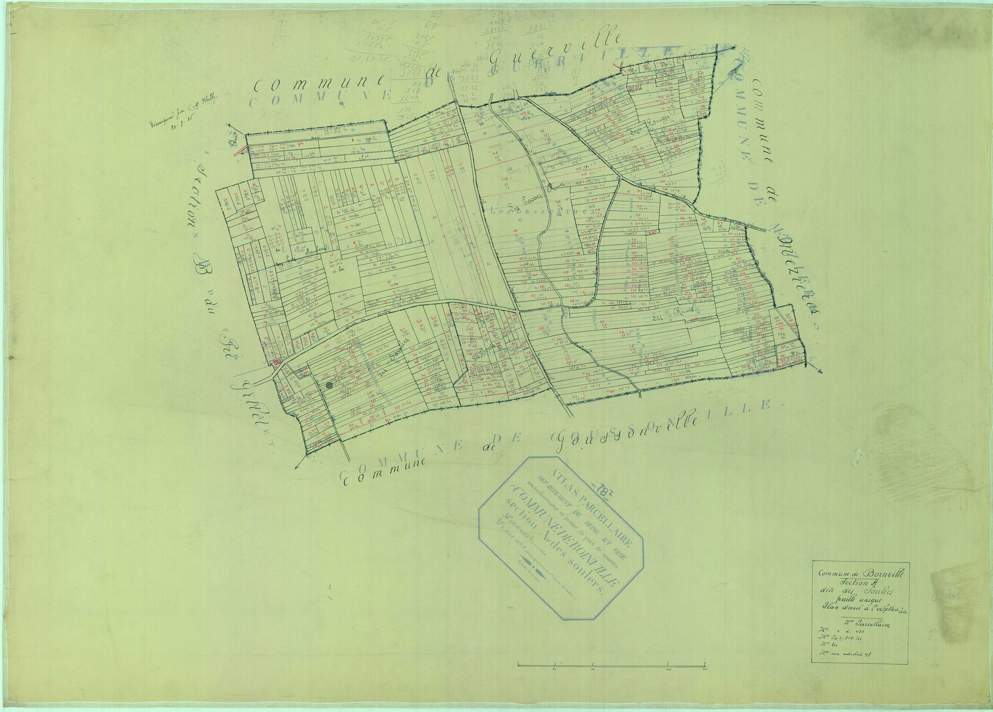 Boinville-en-Mantois - Plans du cadastre rénové