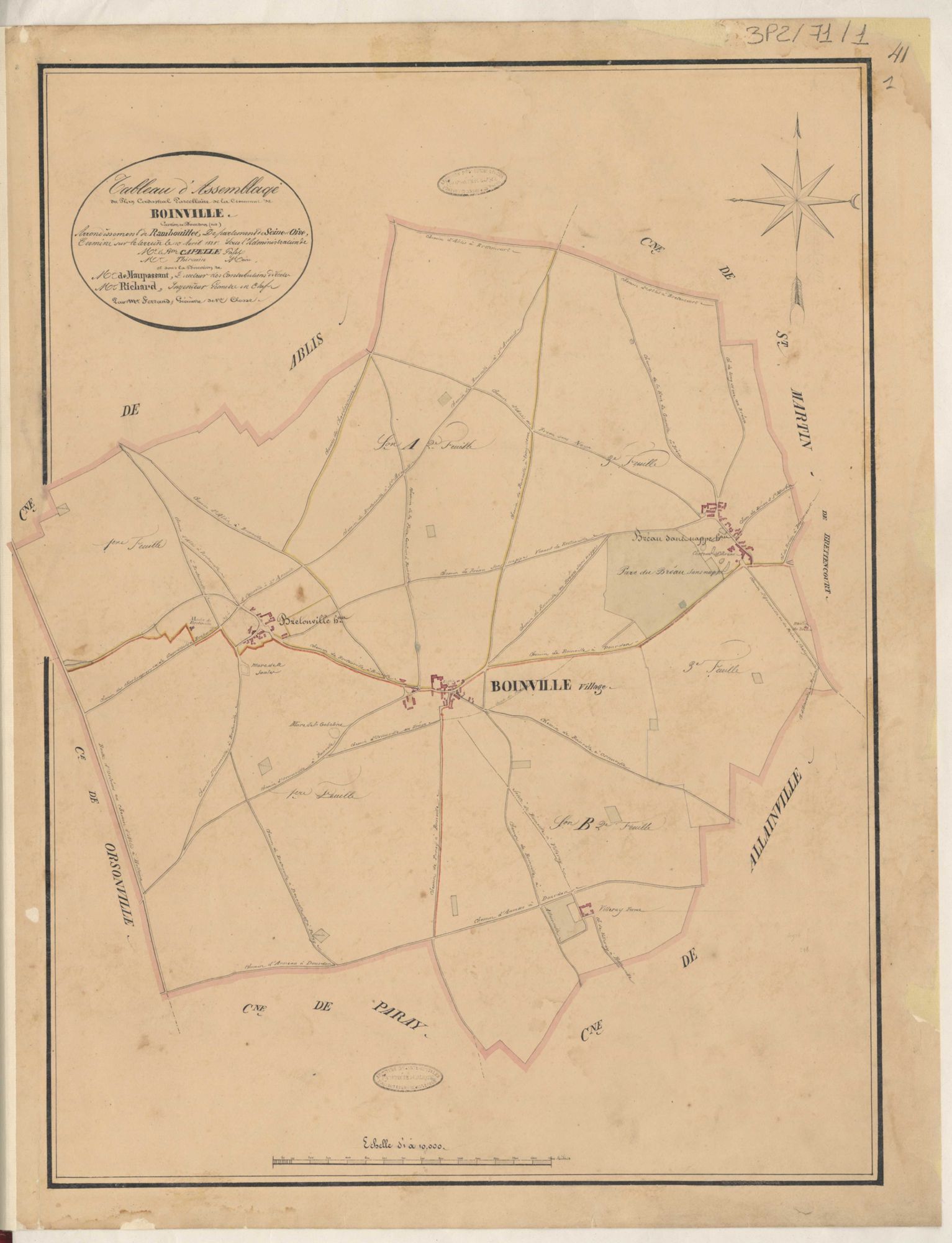 Boinville-le-Gaillard - Plans de la Préfecture de Seine-et-Oise