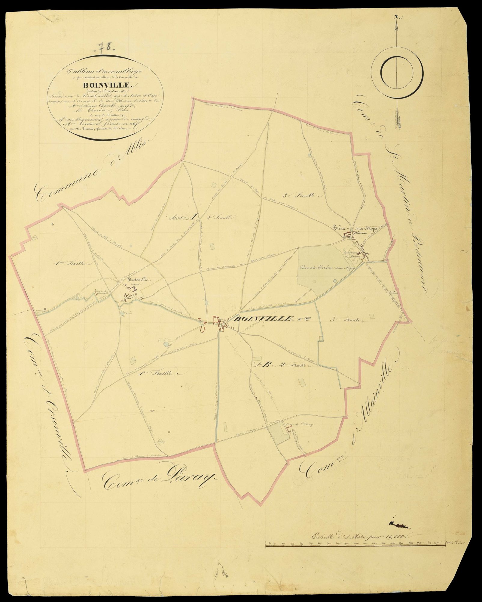 Boinville-le-Gaillard - Plans de l’Administration du cadastre