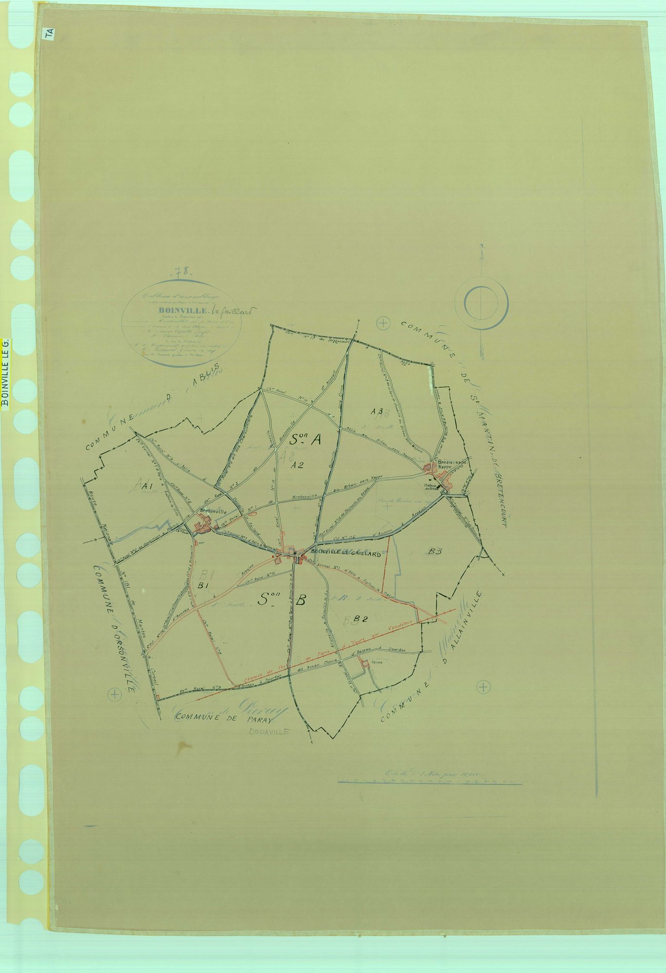 Boinville-le-Gaillard - Plans du cadastre rénové